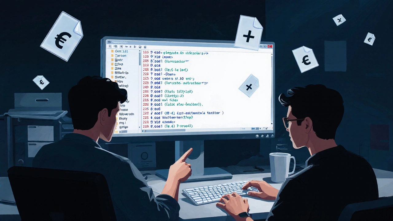 Tým vývojářů sleduje chyby způsobené neviditelnými rovnítky v konfiguračním souboru.