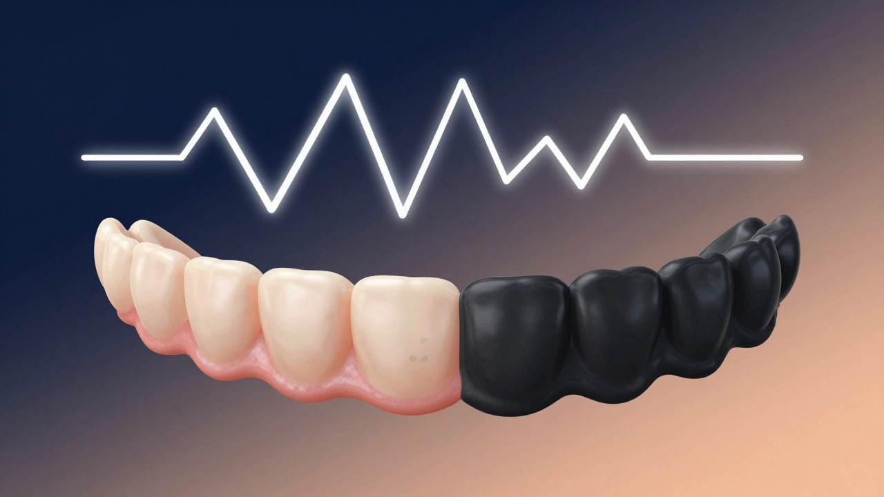 Porovnání zdravého a infikovaného ústního prostředí vlivem kamenů