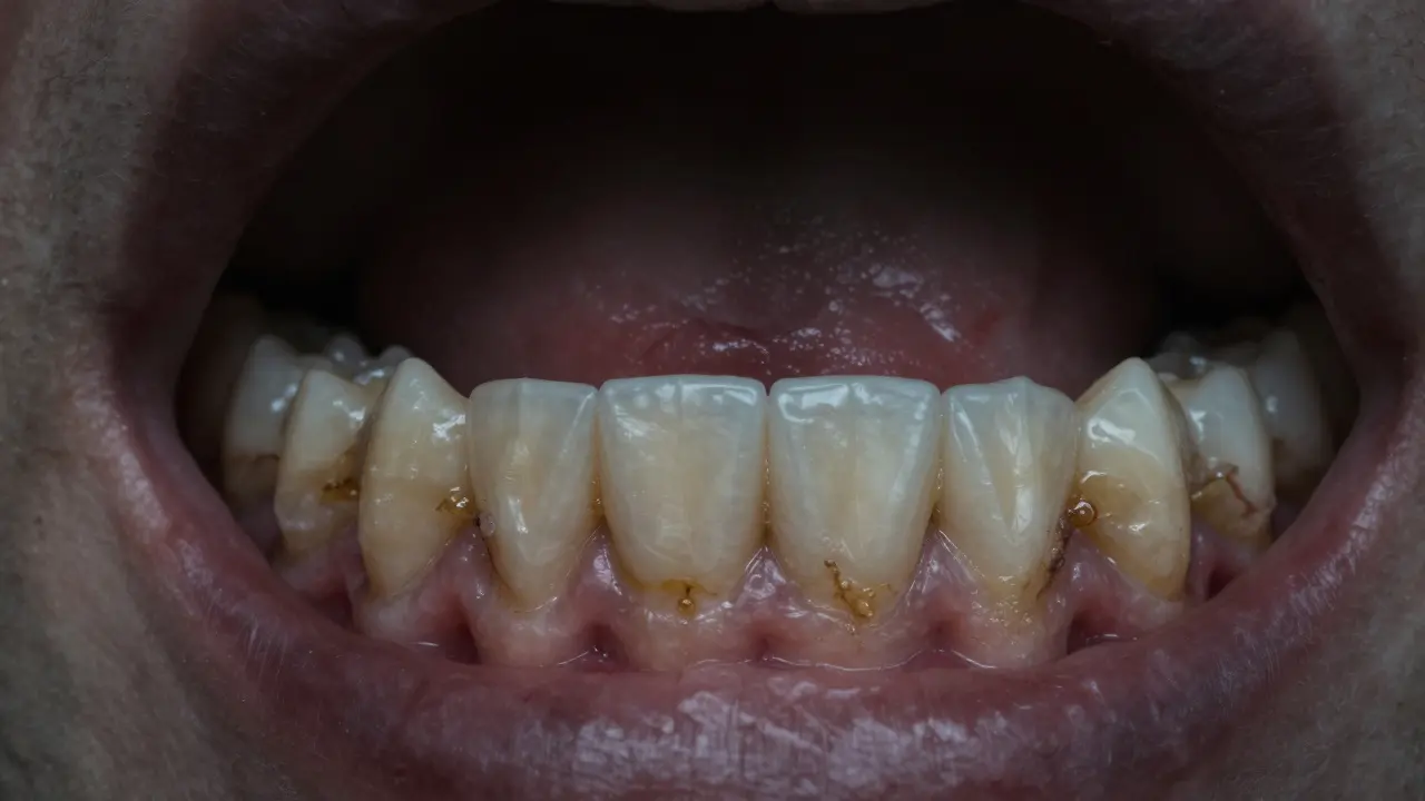 Jaké typy zubů jsou nejčastější u lidí s poškozeným imunitním systémem?