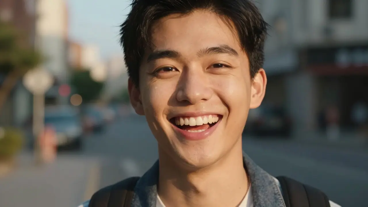 Úsměv šťastné ženy symbolizující zvýšené sebevědomí.