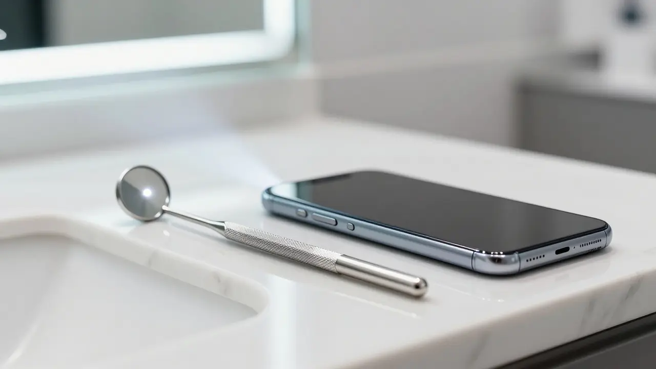 Jak správně používat dentální zrcátko pro kontrolu zubních erozí