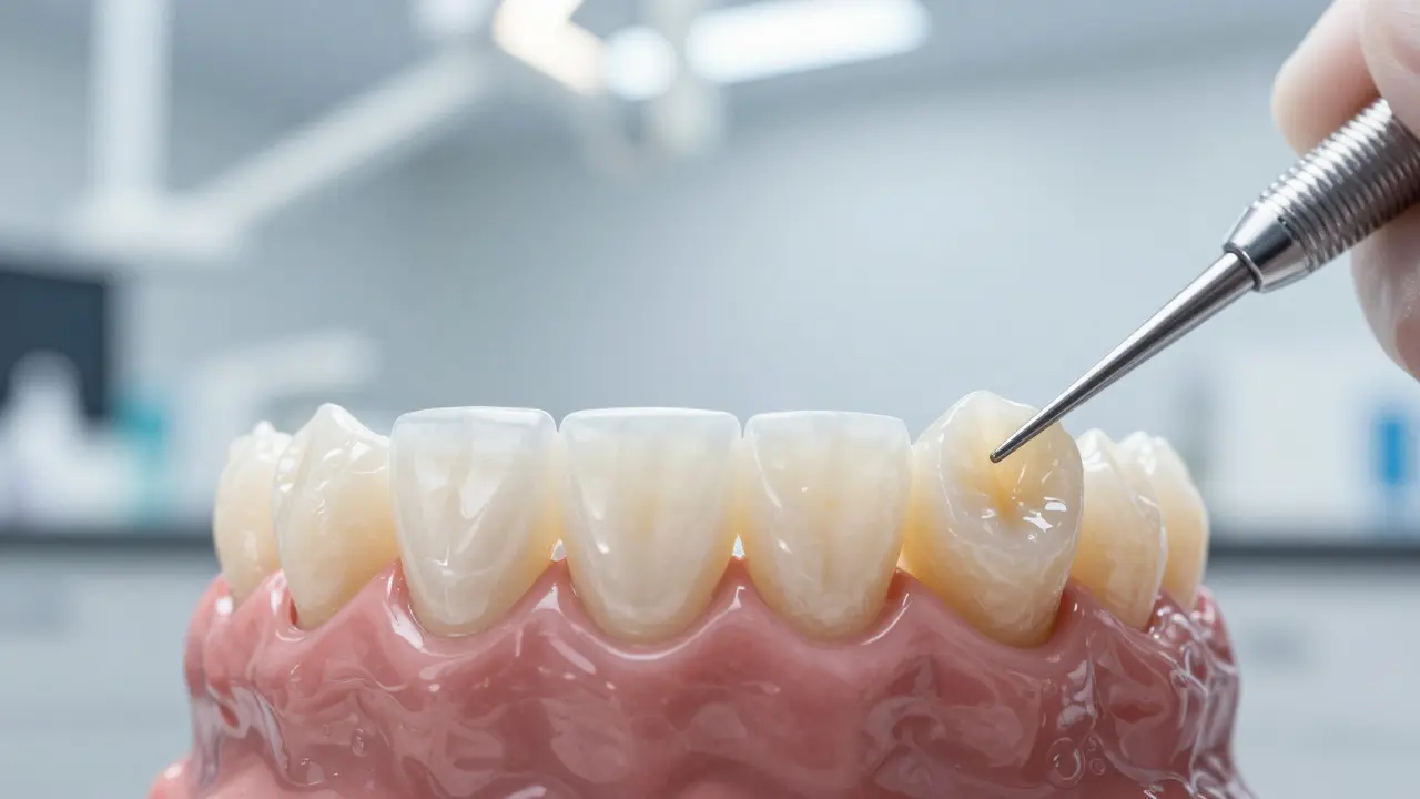 Srovnání porcelánové a kompozitní zubní fazety
