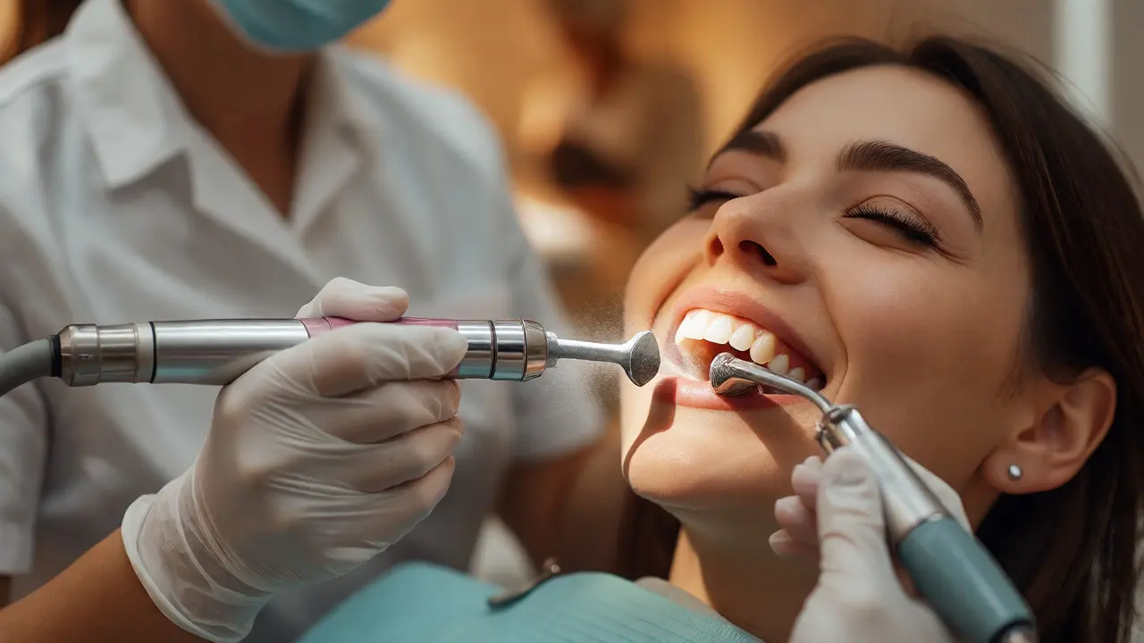 Odstranění zubního kamene u dentální hygienistky
