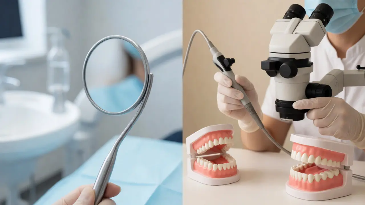 Porovnání základní stomatologické prohlídky s komplexní diagnostikou.